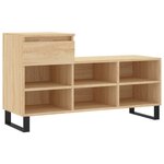 vidaXL Armoire à chaussures Chêne sonoma 102x36x60cm Bois d'ingénierie