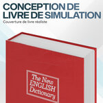 ACROPAQ Coffre fort livre- Petit coffre-fort pour livres avec serrure à combinaison- Sécurisez vos objets- Rouge