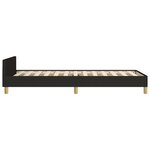 vidaXL Cadre de lit sans matelas avec tête de lit noir 90x200 cm tissu