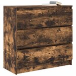 vidaXL Buffet chêne fumé 80x35x76 cm bois d'ingénierie