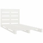 vidaXL Cadre de lit Blanc 90x190 cm Bois de pin massif Simple