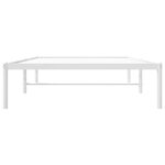 vidaXL Cadre de lit métal sans matelas blanc 100x190 cm