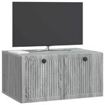 vidaXL Meuble TV mural Sonoma gris 59 5 x 41 x 30 cm Bois d'ingénierie