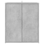 vidaXL Armoire à chaussures Gris béton 60x35x70 cm Bois d’ingénierie