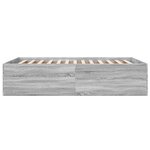 vidaXL Cadre de lit sonoma gris 140x200 cm bois d'ingénierie