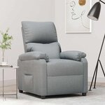 vidaXL Fauteuil inclinable Gris clair Tissu