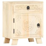 vidaXL Table de chevet 40x30x50 cm Bois de manguier massif
