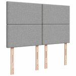 vidaXL Sommier à lattes de lit avec matelas Gris clair 160x200cm Tissu