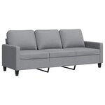 vidaXL Canapé à 3 places Gris clair 180 cm Tissu