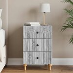 vidaXL Cabinet de chevet avec tiroir Sonoma gris 43 x 41 x 66 5 cm