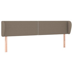 vidaXL Tête de lit avec oreilles Taupe 203x23x78/88 cm Tissu
