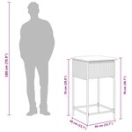 vidaXL Ensemble de bar de jardin 5 Pièces avec coussins gris poly rotin