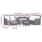 vidaXL Salon de jardin avec coussins forme de L 4 Pièces beige polyrotin