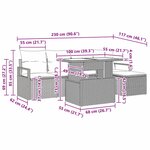 vidaXL Ensemble de canapé de jardin 6 Pièces beige et gris clair