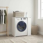 vidaXL Armoire pour machine à laver avec porte Blanc 87 x 60 x 89 cm