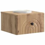 vidaXL Cabinet de chevet mural 2 pc Chêne artisanal 33 x 34 5 x 20 cm