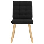 vidaXL Chaises à manger lot de 4 noir tissu