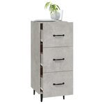 vidaXL Buffet Gris béton 34 5x34x90 cm Bois d'ingénierie