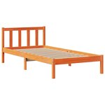 vidaXL Lit bibliothèque sans matelas cire marron 90x190 cm pin massif