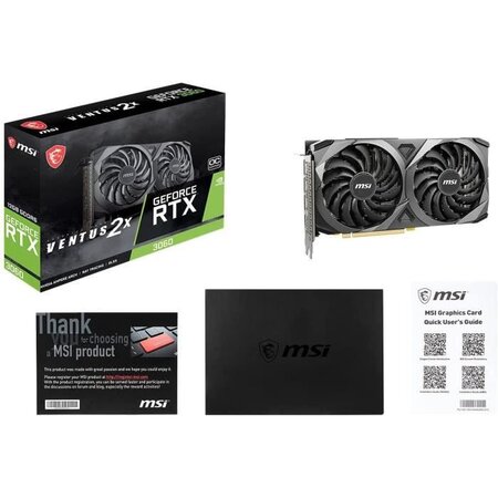 Msi geforce rtx 3060 ventus 2x 12g oc nvidia 12 go gddr6