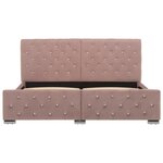 vidaXL Cadre de lit Rose Velours 160x200 cm