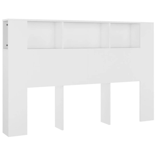 vidaXL Armoire de tête de lit Blanc 160x18 5x104 5 cm