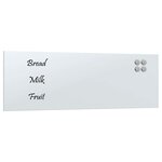 vidaXL Tableau noir magnétique mural Blanc 80x30 cm Verre trempé