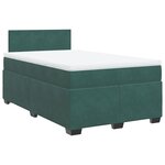 vidaXL Sommier à lattes de lit avec matelas vert foncé 120x190 cm