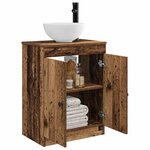 vidaXL Meuble de salle de bain avec évier Bois ancien 54 x 35 x 83 cm