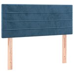 vidaXL Sommier à lattes de lit avec matelas Bleu foncé 100x200 cm