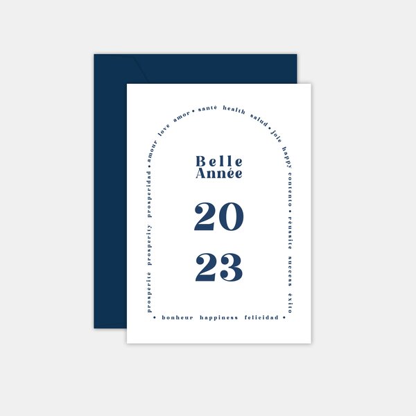 Lot de 25 cartes de voeux arche marine
