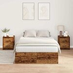 vidaXL Cadre de lit Bois ancien 190 x 120 x 31 5 cm Bois d'ingénierie