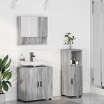 vidaXL Ensemble de mobilier de salle de bain 3 Pièces Sonoma gris
