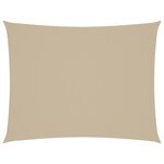 vidaXL Voile de parasol tissu oxford rectangulaire 3x4 5 m beige