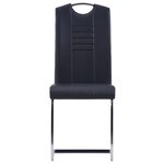 vidaXL Chaises à manger cantilever lot de 6 noir similicuir