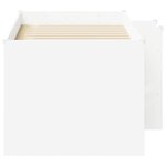 vidaXL Cadre de Lit Élevé pour Enfants 2 Pièces Blanc Bois d'ingénierie