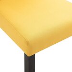 vidaXL Chaises à manger lot de 6 jaune tissu