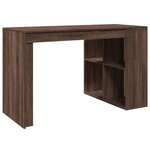 vidaXL Bureau chêne marron 123 5x73 5x75 cm bois d'ingénierie