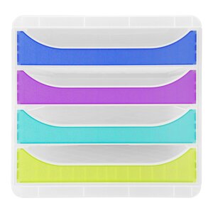 Module De Classement Big Box 4 Tiroirs Chromaline - Couleurs Assorties - Exacompta