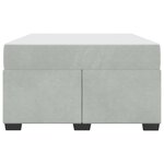 vidaXL Cadre de lit avec matelas Gris clair 120 x 200 cm tissu