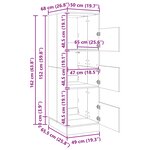 vidaXL Armoire à Laver Chêne noir 50 x 68 x 162 cm Bois d'ingénierie