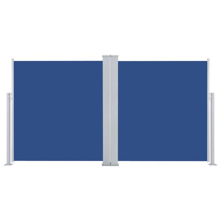 vidaXL Auvent latéral rétractable Bleu 160 x 600 cm