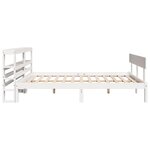 vidaXL Cadre de lit sans matelas blanc 160x200 cm bois de pin massif
