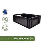 Pack and Move - Lot 4 Bacs Gerbables - Charge 20 kg - 60 x 40 x 20 cm - Stockage  Rangement  Outils  Bricolage - Résistant - Réutilisable - 40L