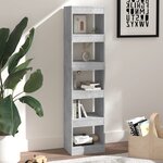 Vidaxl bibliothèque/séparateur de pièce gris béton 40x30x166 cm