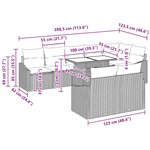 vidaXL Ensemble de canapé de jardin 9 pièces avec coussins beiges en rotin synthétique