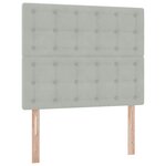 vidaXL Lit avec des lumières à LED Gris clair 120 x 200 cm Velours