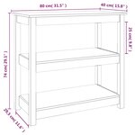 vidaXL Table console Blanc 80x40x74 cm Bois massif de pin