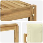 vidaXL Ensemble de canapés d'extérieur 6 Pièces Blanc et crème