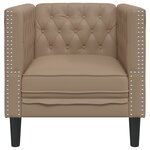 vidaXL Fauteuil Chesterfield cappuccino similicuir